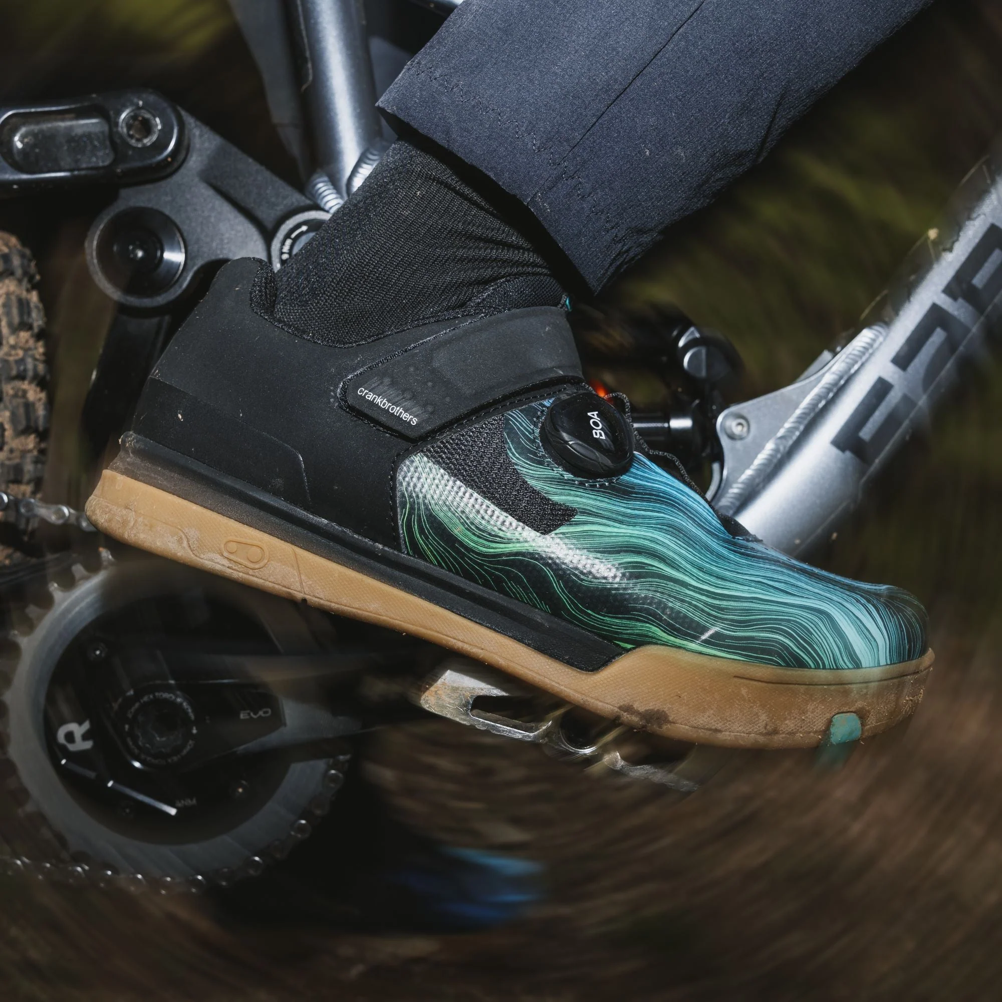 Mallet BOA® Clip-In Shoes - Black/Blue Swirl - Image 8