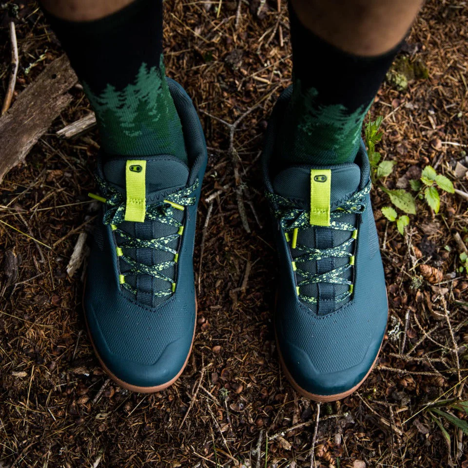 Mallet Lace Clip-In Shoes - Petrol/Lime Splatter - Image 8