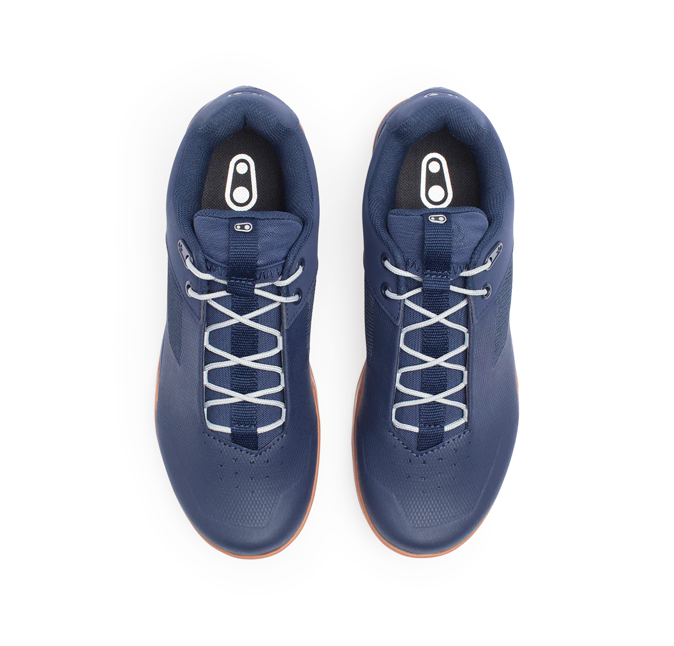 Stamp Lace Flat Shoes - Navy/Gum - Image 5