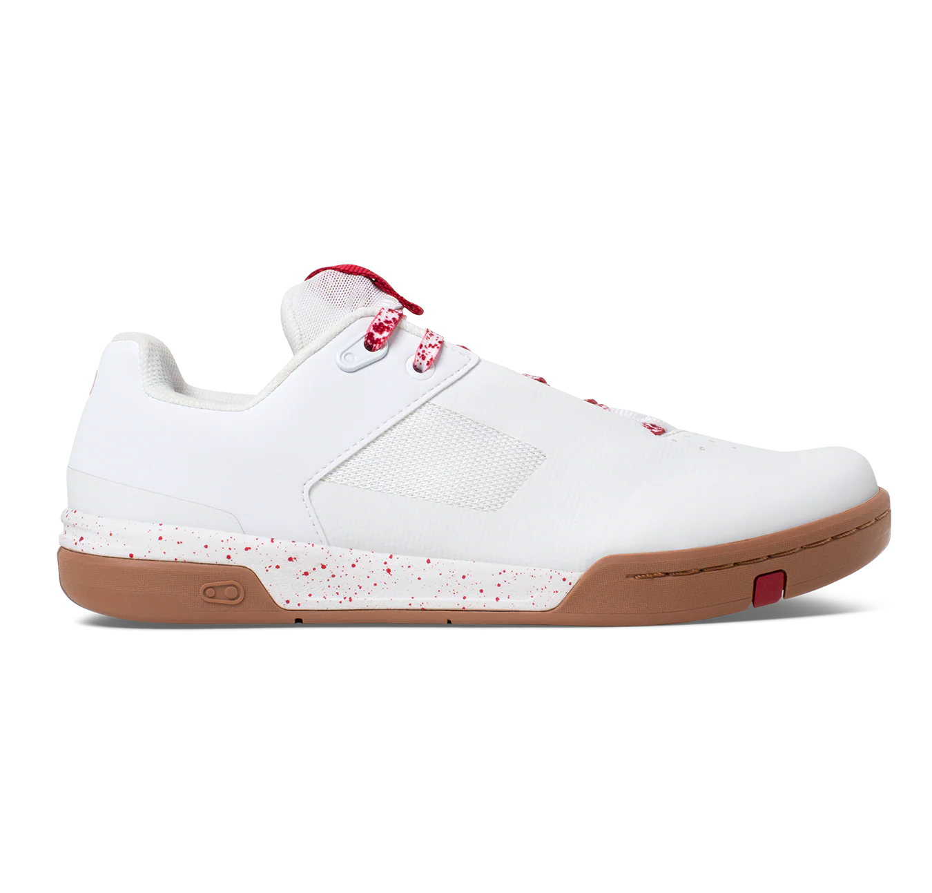 Stamp Lace Flat Shoes - White/Red Splatter - Image 3