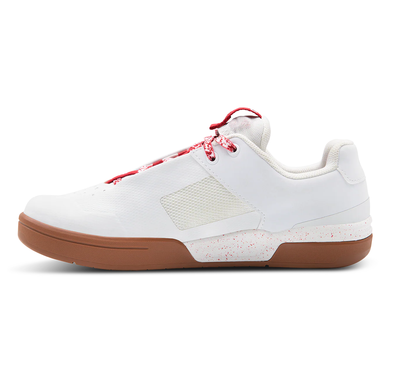 Stamp Lace Flat Shoes - White/Red Splatter - Image 4