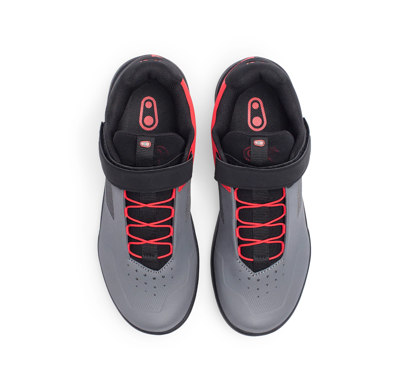 Stamp Speed Lace Flat Shoes - Grey/Red - Image 6