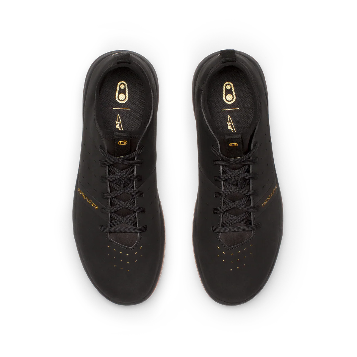 Stamp Street Fabio Flat Shoes - Black/Gum - Image 6
